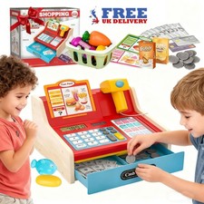 Wooden Toy Cash Register for