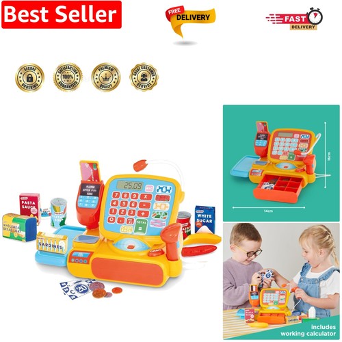 Cash register toy shopping - register.,