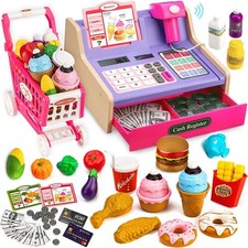 Wooden Toy Cash Register for