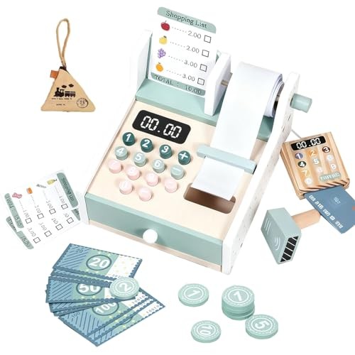 Wooden toys cash register with - toys,